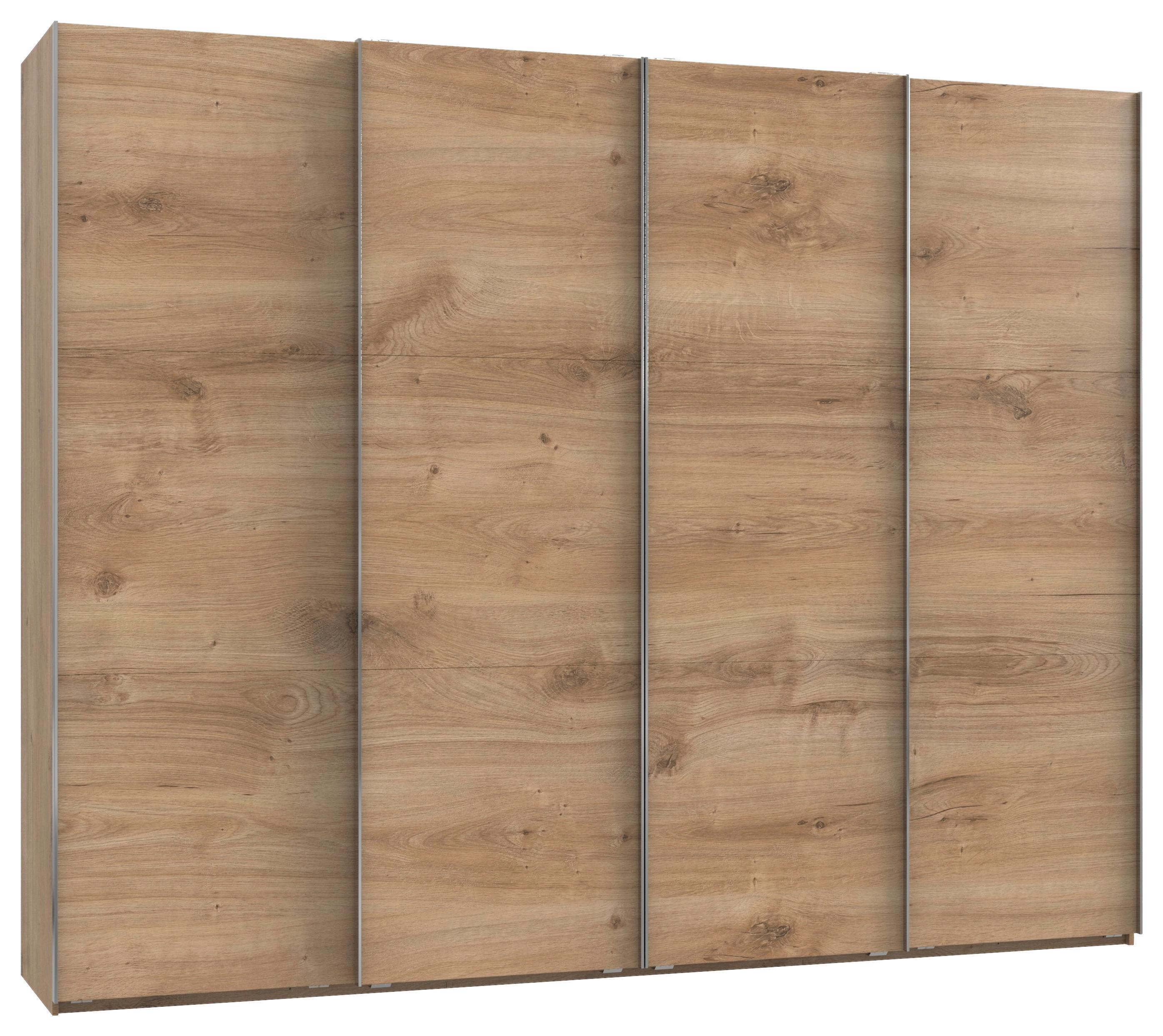 Ormar S Kliznim Vratima Level 36 A - boje hrasta/boje kroma, Moderno, drvni materijal (300/236/65cm) - Modern Living