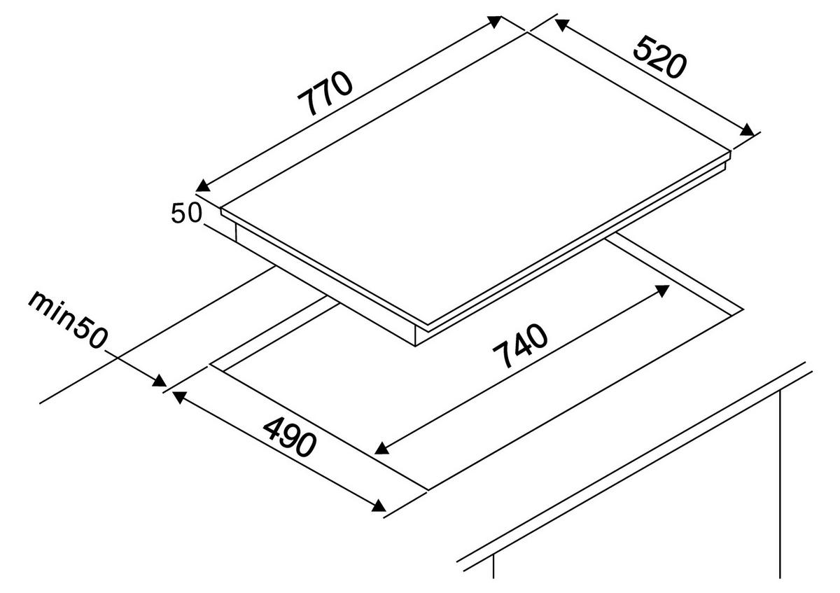 Set S Štedilnikom Aset121m7700 - črna, Basics, kovina/steklo (59,5/64,5/52,1cm) - Respekta