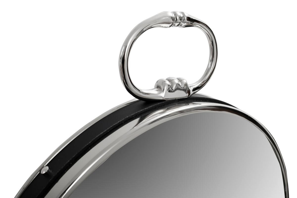 WANDSPIEGEL X1RTX-SIV - Silberfarben/Schwarz, Lifestyle, Glas/Metall (51/62/5cm) - Kayoom