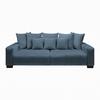 Bigsofa Matteo Petrol - Petrol/Schwarz, MODERN, Holz (246/93/124cm) - Based