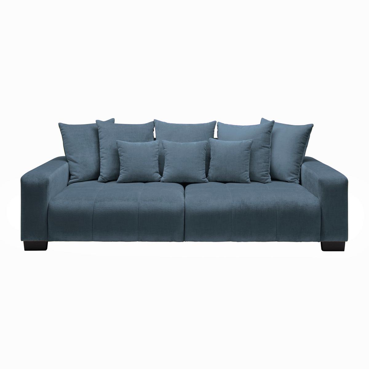 Bigsofa Matteo Petrol - Petrol/Schwarz, Modern, Holz (246/93/124cm) - Based