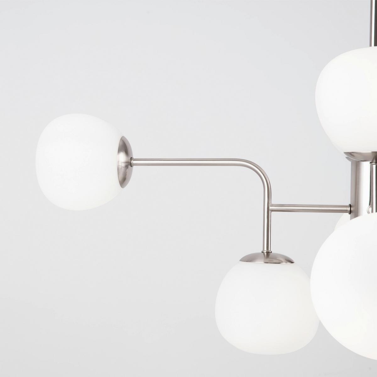 Kronleuchter Erich Nickelfarben max. 40 Watt - Nickelfarben, Trend, Glas/Metall (96/57/26,5cm) - MAYTONI