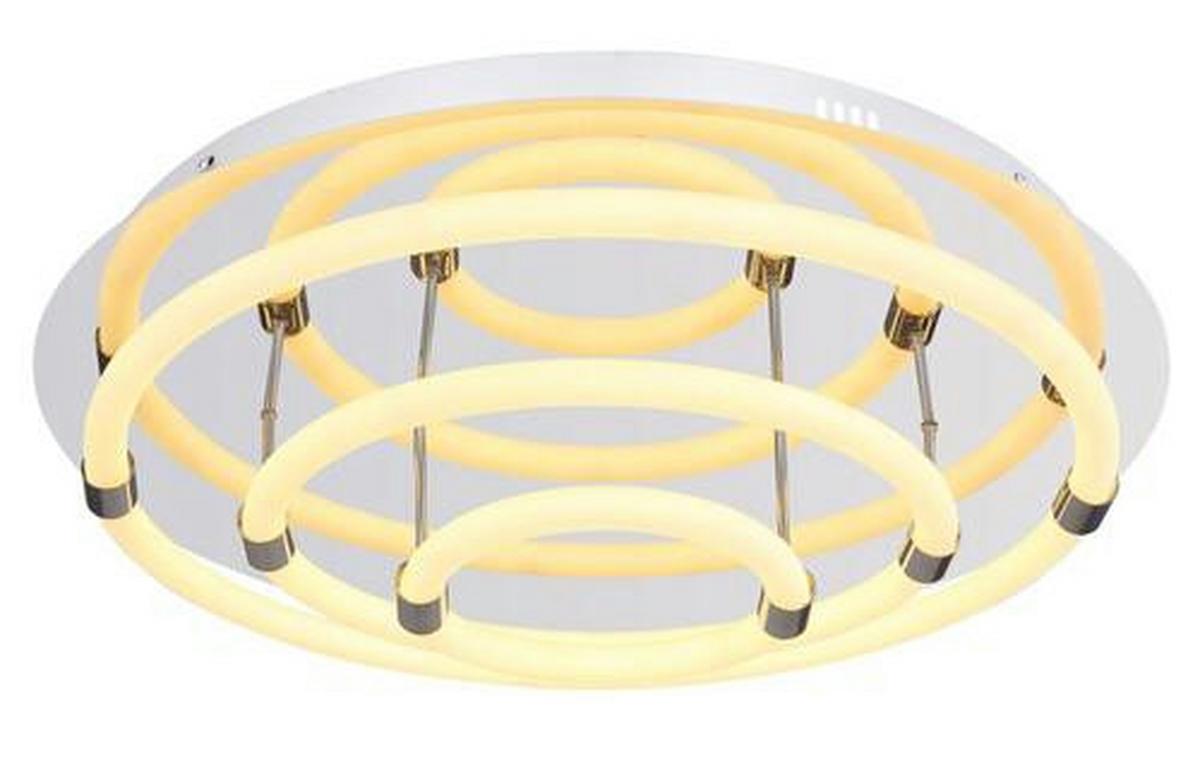 Stropna Led-svetilka Epi, S Sijalko - bela/opal, Design, kovina/umetna masa (55/15cm) - Globo