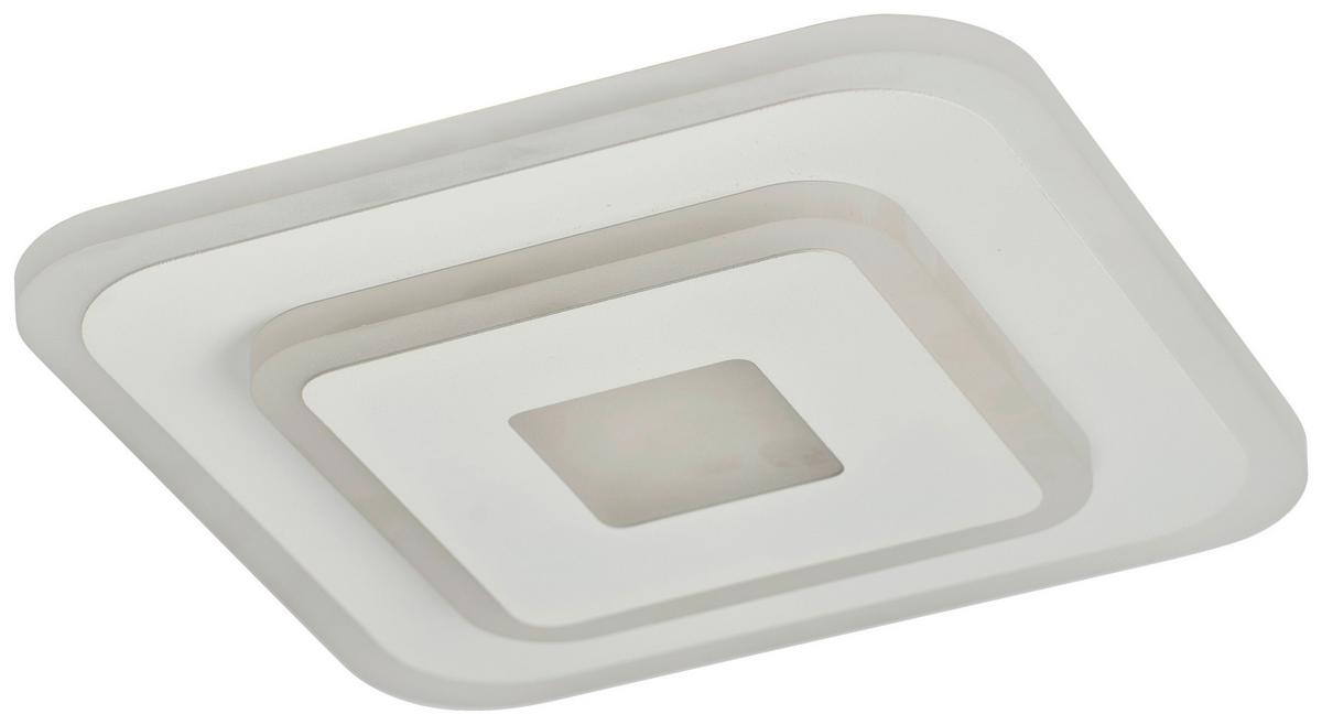 LED-Deckenleuchte Bizulo Opal/Weiß max. 12 Watt - Opal/Weiß, MODERN, Kunststoff/Metall (20/20/4,6cm) - Mömax