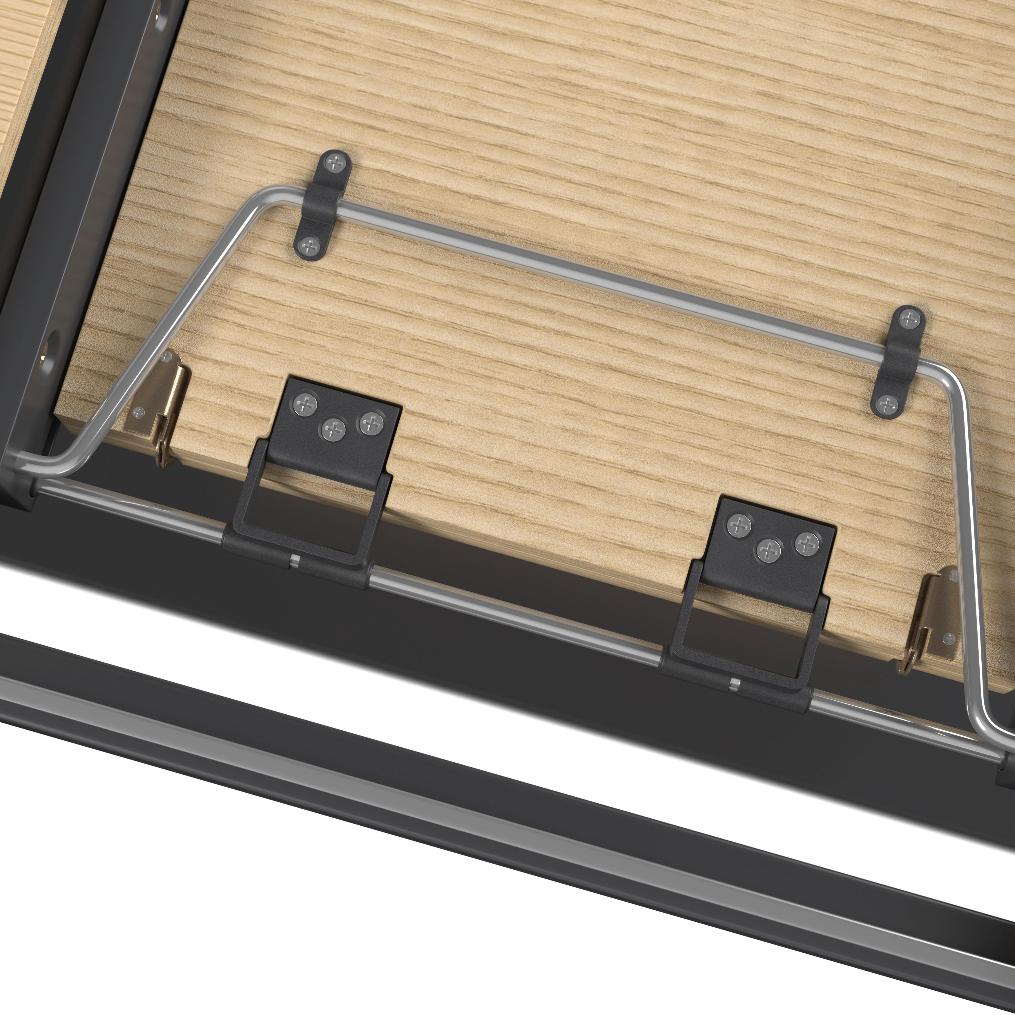UTDRAGBART BORD AMADO - svart/ekfärgad, Modern, metall/trämaterial (160-200/90/76cm) - Bessagi Home