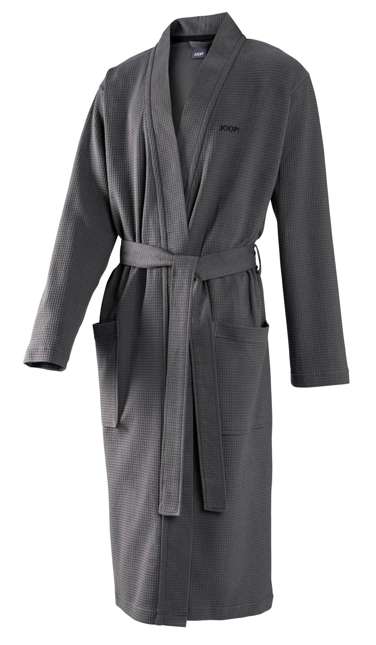 SZLAFROK KĄPIELOWY JOOP! KIMONO MĘSKI - antracytowy/szary, Basics, tkanina (XLnull) - Joop!