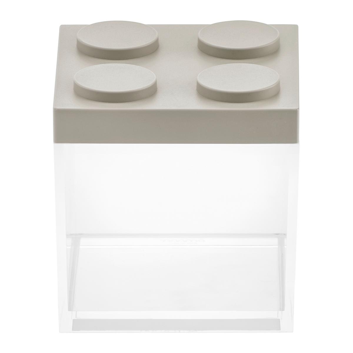 POJEMNIK KUCHENNY AGNETO - szarobrązowy/przezroczysty, tworzywo sztuczne (10/10/10,5cm)