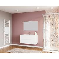 MASCĂ PENTRU LAVOAR IRIS - alb lucios intens/antracit, Modern, material pe bază de lemn (100/51/46cm)