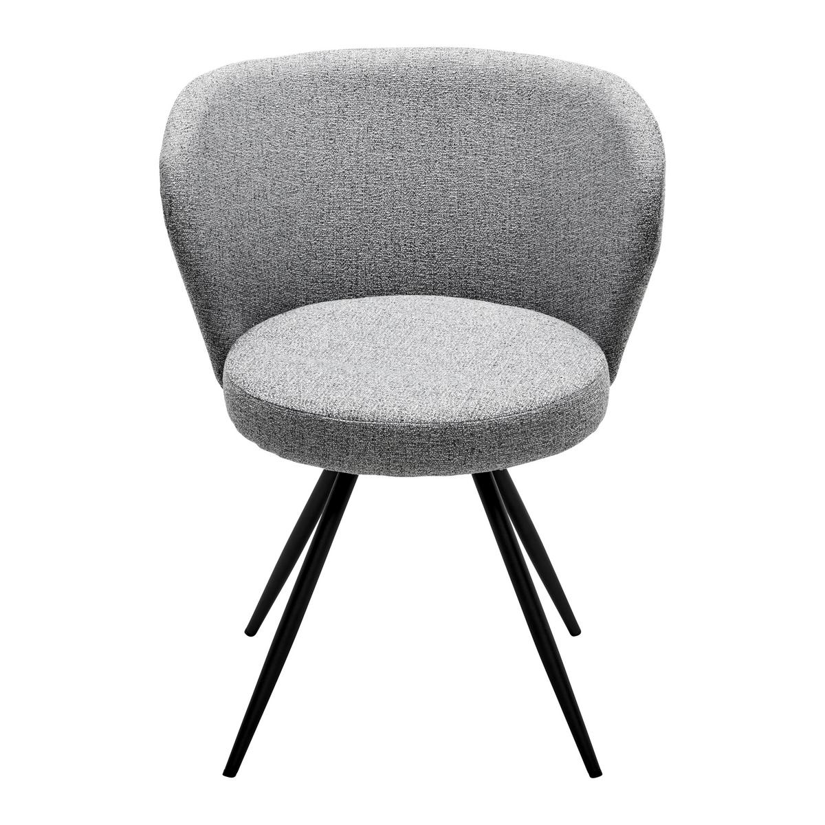 KRZESŁO CARLINA - jasnoszary/czarny, Modern, metal/drewno (60/79/59cm) - Bessagi Home