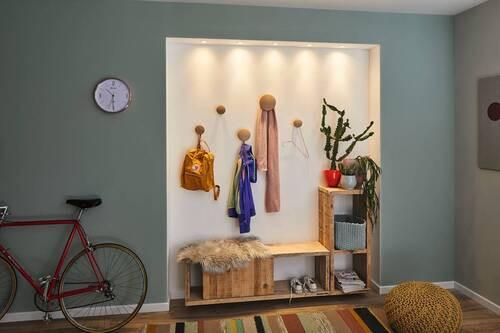LED-Deckenleuchte Nova mini in Weiß/Alufarben max. 4 Watt - Alufarben/Weiß, Basics, Metall (6,5cm) - Paulmann