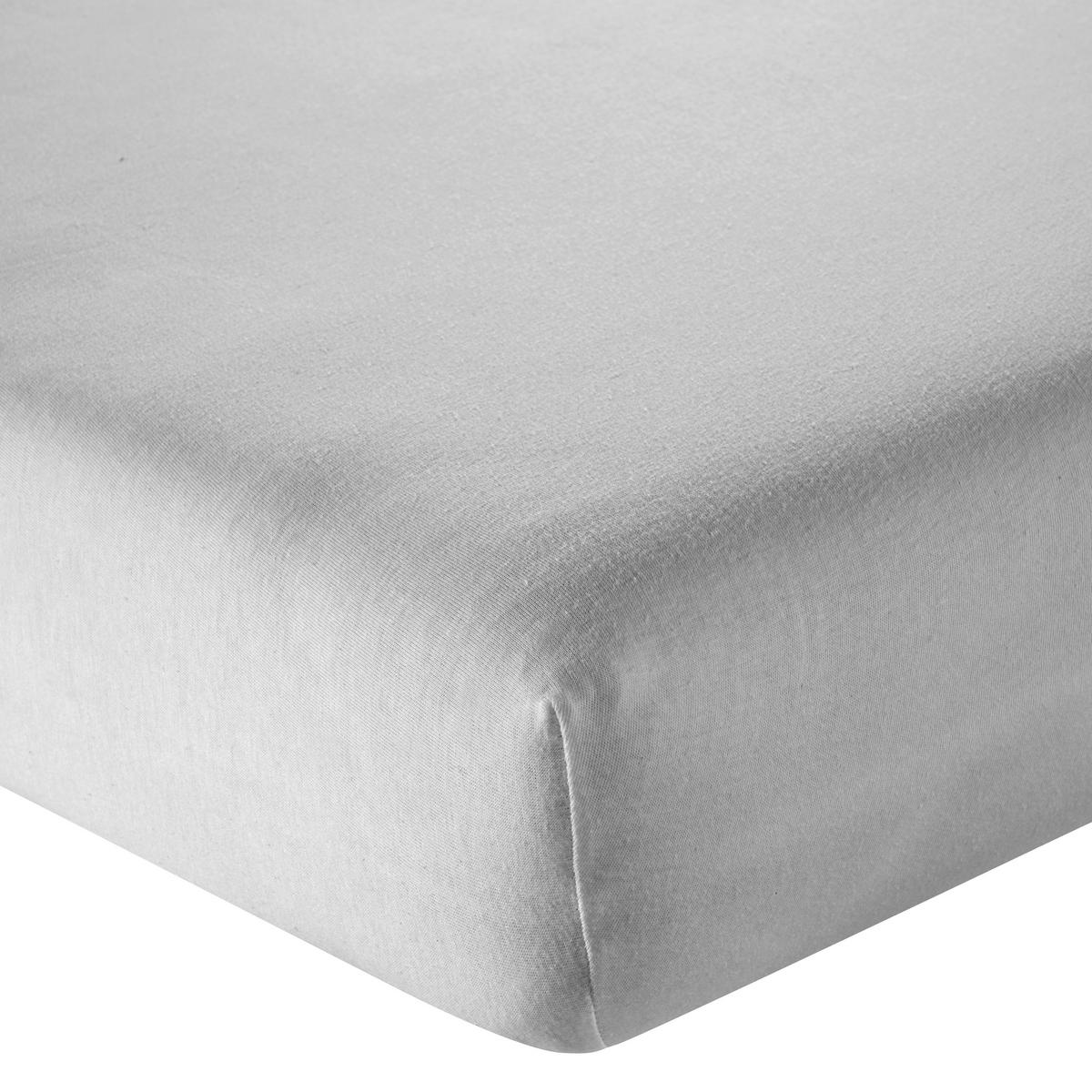 Cearșaf cu elastic Alma, cca. 140x200cm - gri deschis, Konventionell, textil (140/200cm) - Mömax