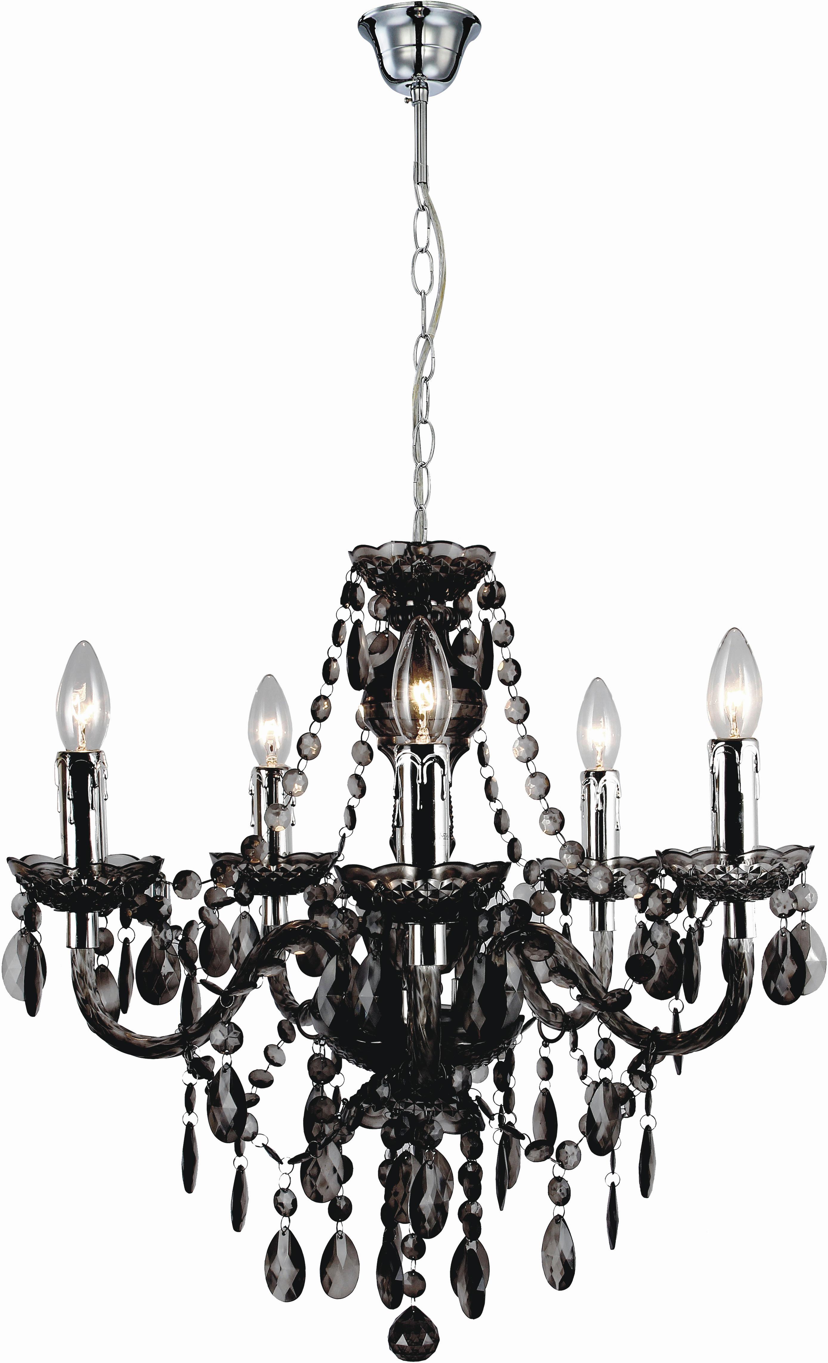 Hängeleuchte Isabella max. 40 Watt - Chromfarben/Dunkelgrau, ROMANTIK / LANDHAUS, Kunststoff/Metall (149cm) - Mömax