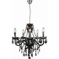 Hängeleuchte Isabella max. 40 Watt - Chromfarben/Dunkelgrau, ROMANTIK / LANDHAUS, Kunststoff/Metall (149cm) - Mömax