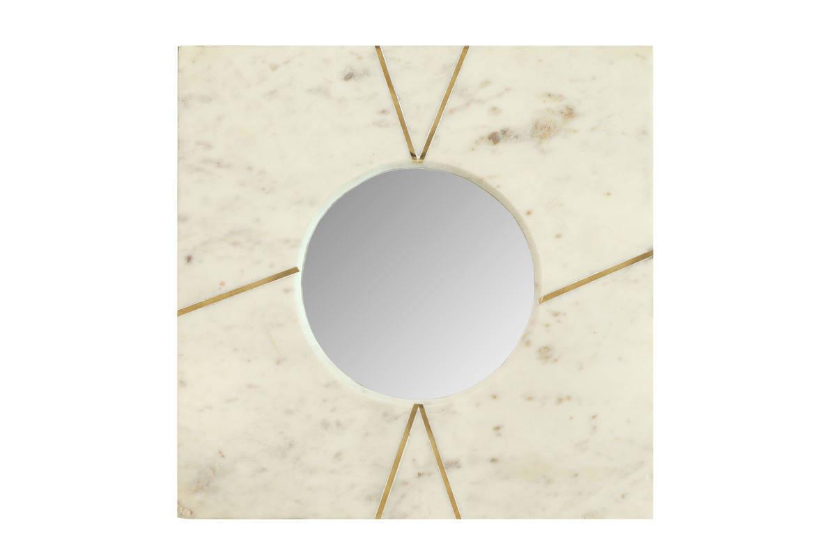 WANDSPIEGEL WANDSPIEGEL DEXTER 225 - Weiss, Trend, Glas/Holzwerkstoff (41/41/2cm) - Kayoom