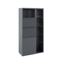 Midischrank in Grau 'Cardiff' - Graphitfarben, Design, Holzwerkstoff (65/130/35cm) - Held