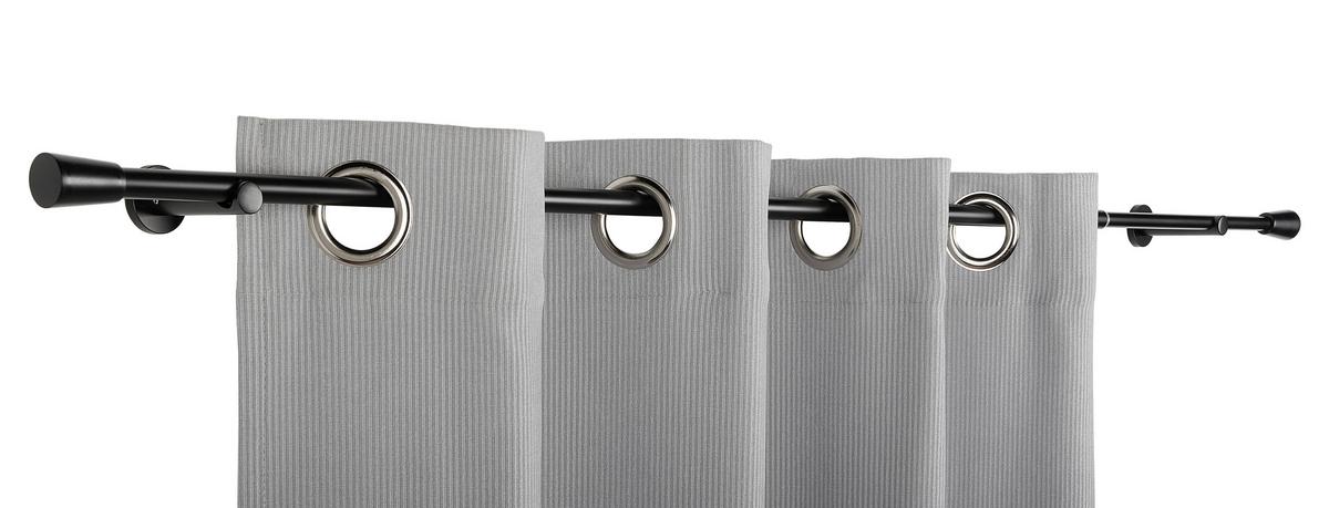 KARNISZ DRĄŻKOWY - ZESTAW 13/16MM TELESKOPGARNITUR MINO - czarny, Design, metal (100-190cm) - Homeware
