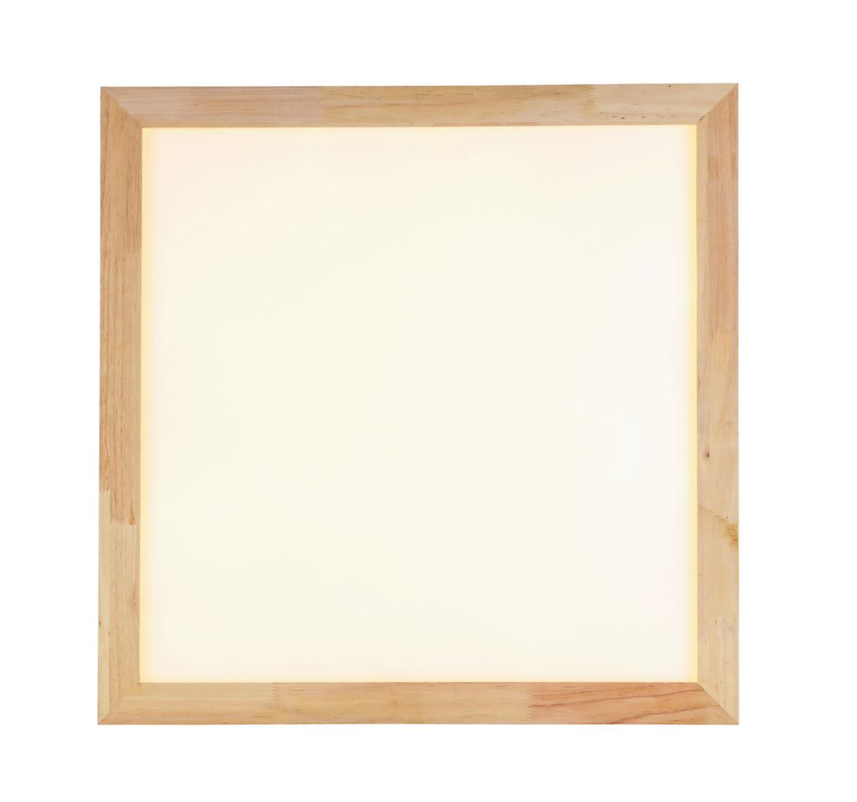 LAMPA SUFITOWA LED HINA *SBN* - kolor naturalny/czarny, Basics, tworzywo sztuczne/metal (45/45/4,5cm) - Novel