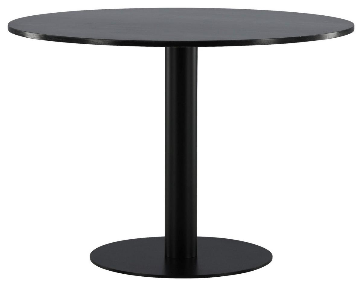 ESSTISCH ESTELLE - Dunkelgrau/Schwarz, Design, Stein/Metall (106/106/75cm) - Livetastic