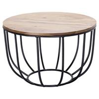 COUCHTISCH Sheeshamfarben - Sheeshamfarben/Schwarz, Design, Holz/Metall (60/60/39cm) - MID.YOU