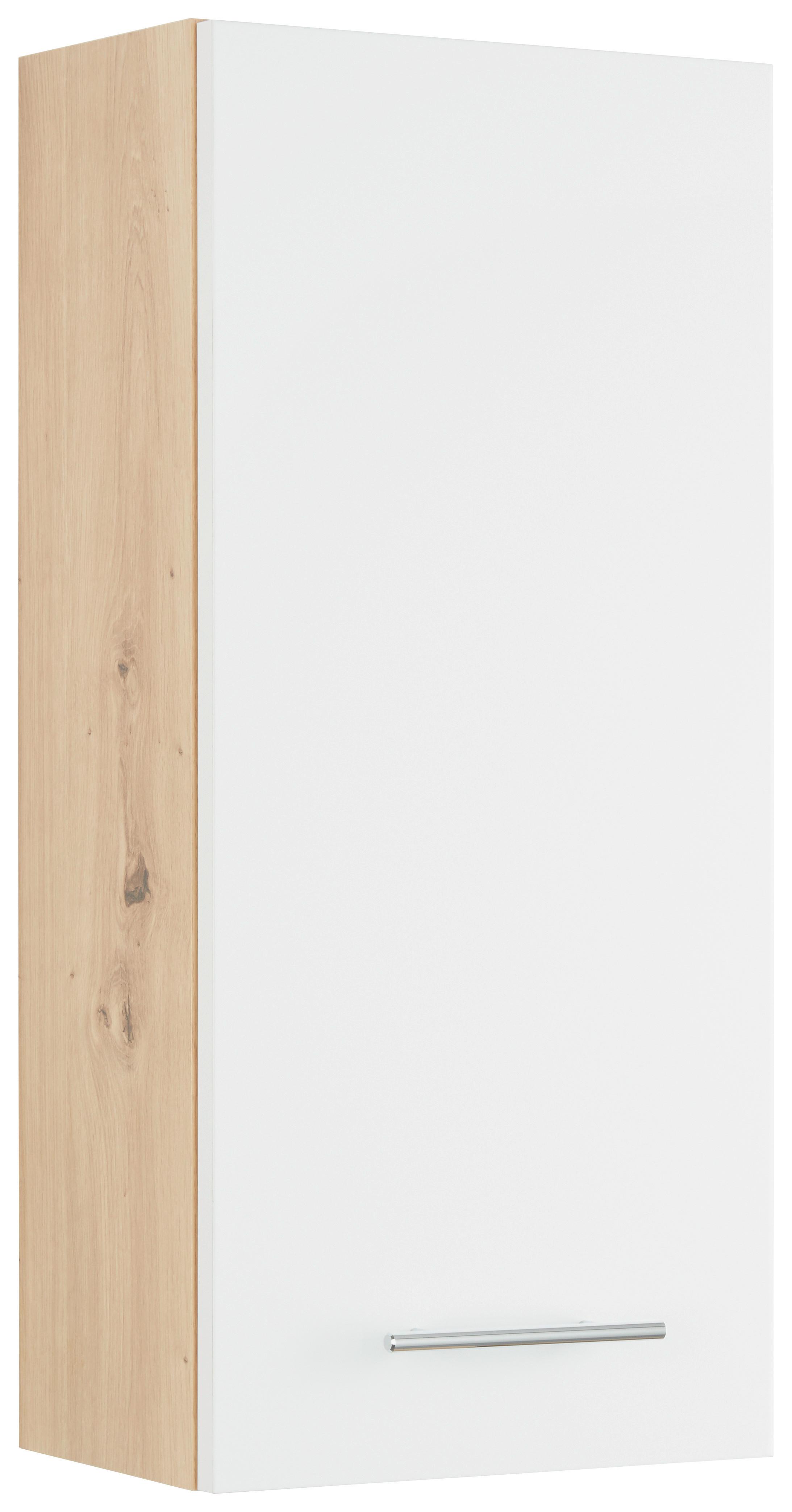 Dulap suspendat SANTINO II - alb/culoare lemn stejar, Modern, material pe bază de lemn (32,5/70/20,5cm) - Mömax