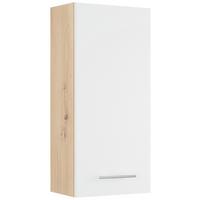 Dulap suspendat SANTINO II - alb/culoare lemn stejar, Modern, material pe bază de lemn (32,5/70/20,5cm) - Mömax