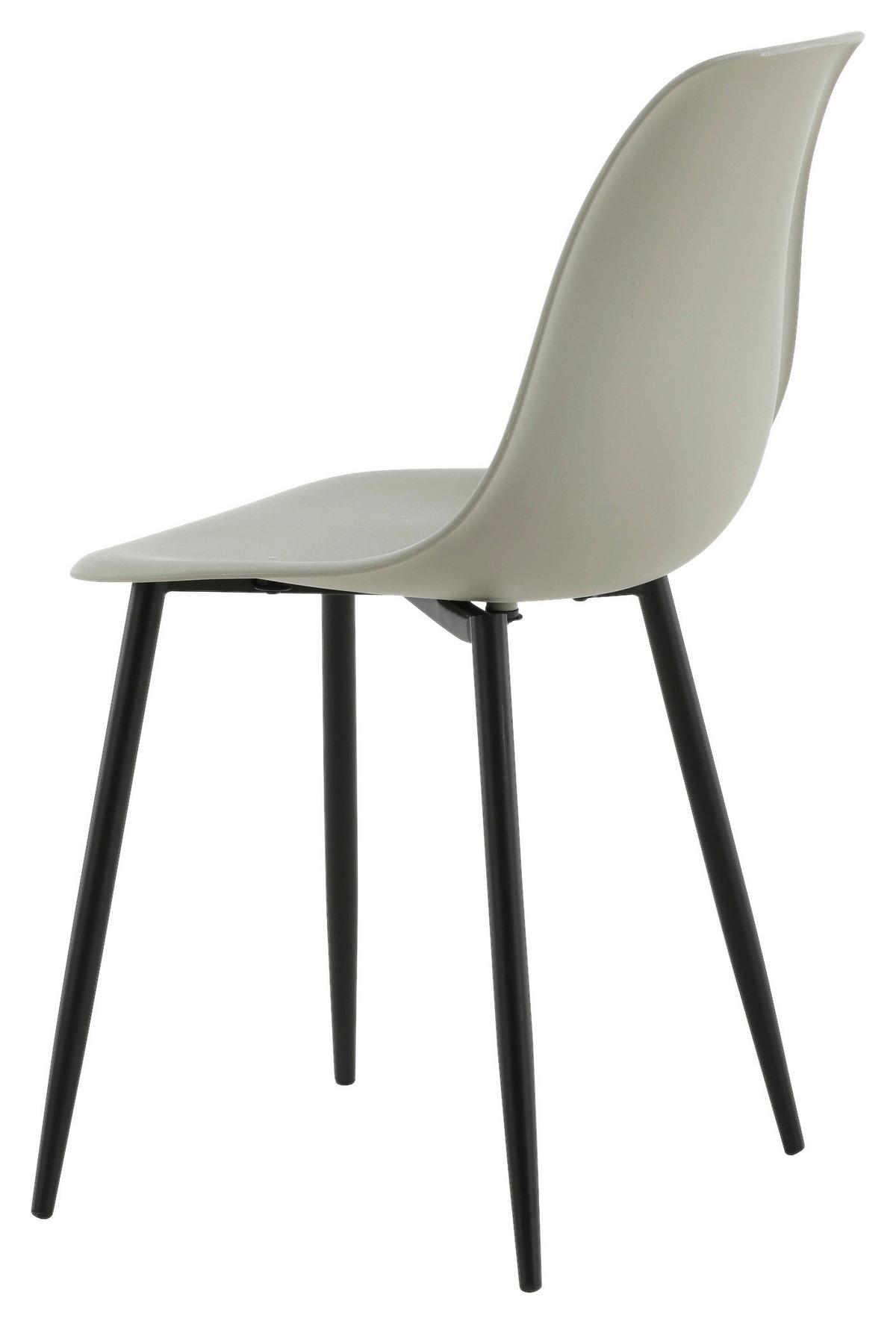 STUHL-SET POLAR - Schwarz/Grau, Design, Kunststoff/Metall (45,5/81/58cm) - Livetastic