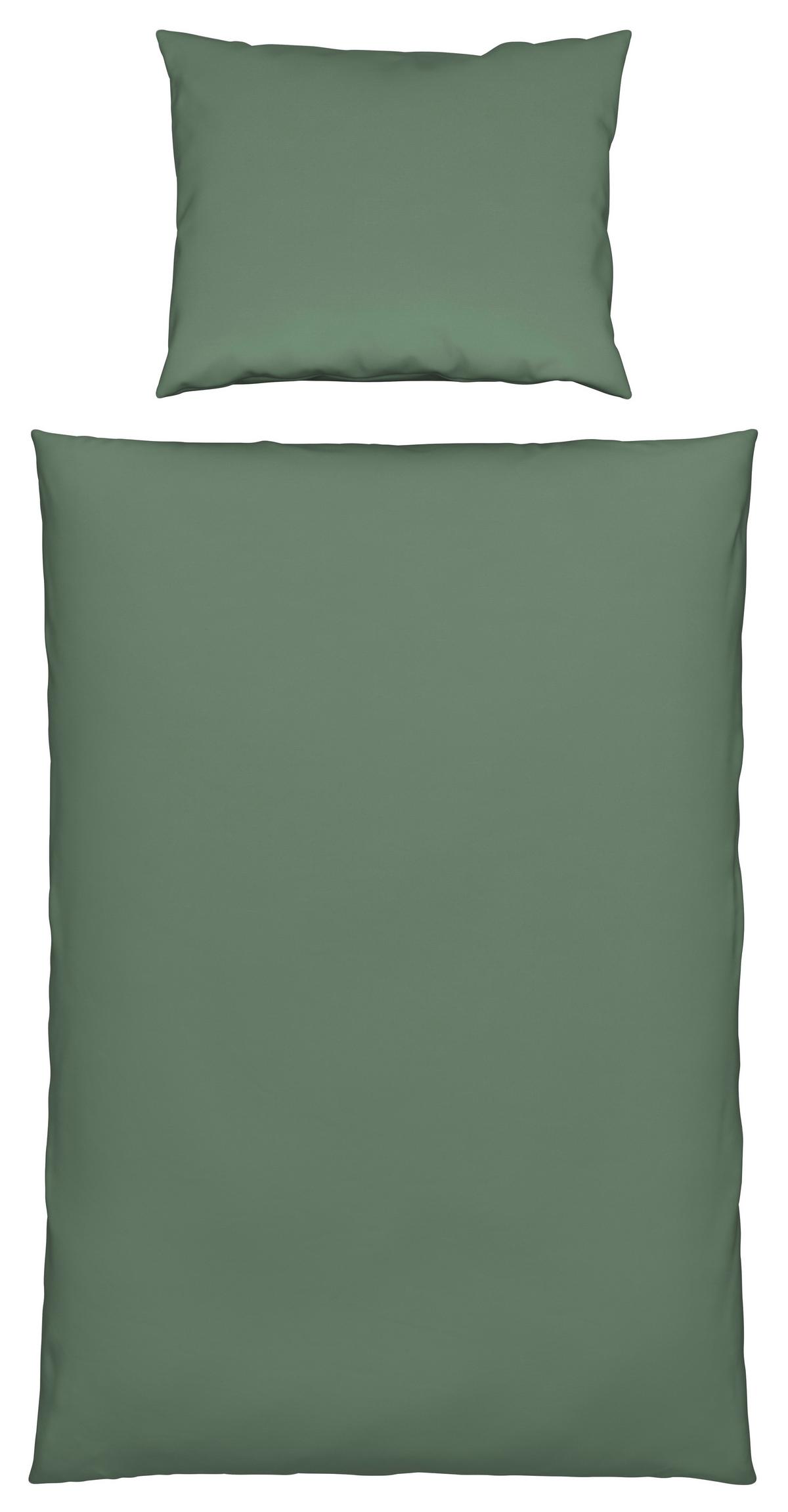 Bettwäsche Stone Washed XL ca. 140x220cm - Jadegrün, MODERN, Textil (140/220cm) - Modern Living