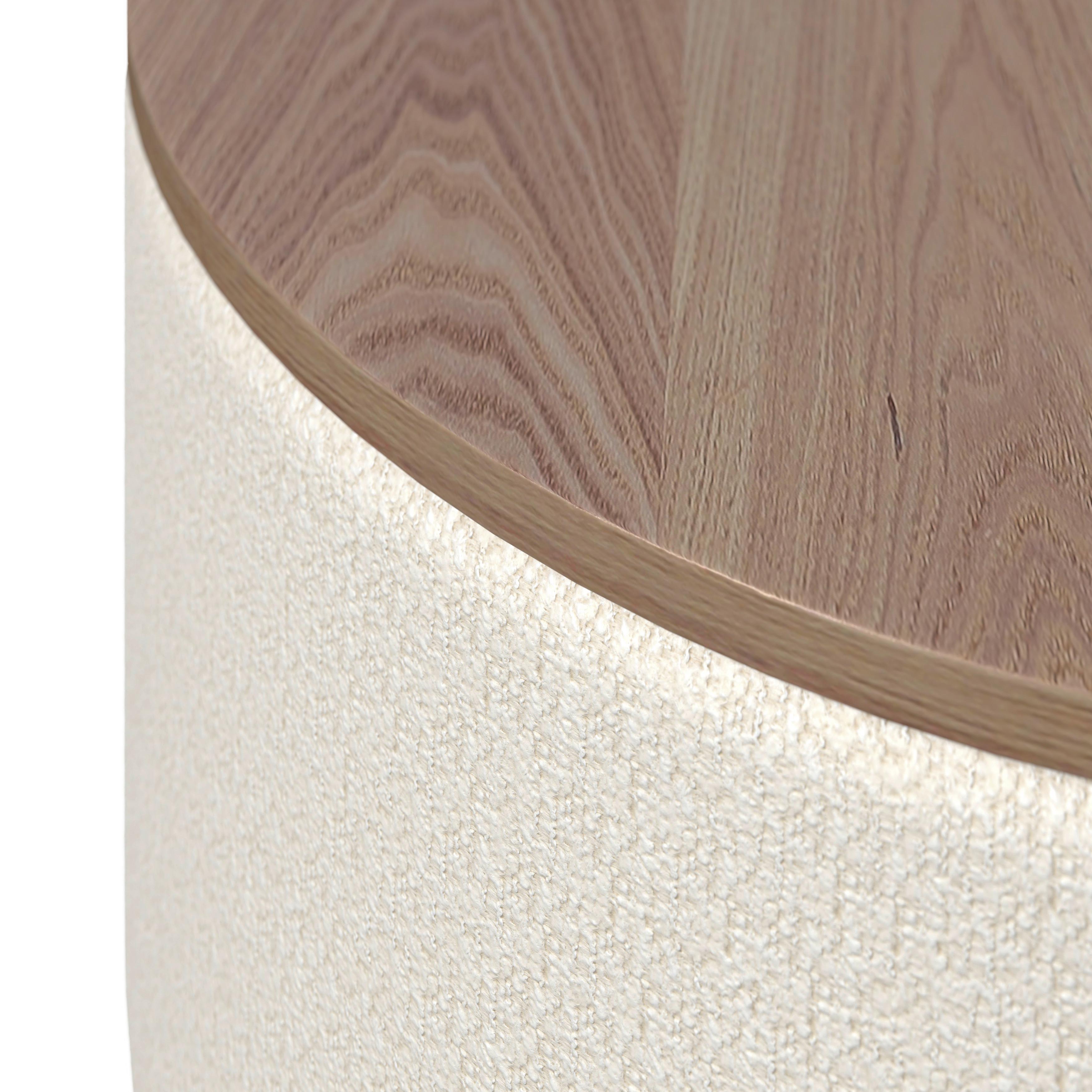 SOFFBORD ELLIOT - vit/naturfärgad, Modern, trämaterial/trä (70/70/35cm) - Bessagi Home