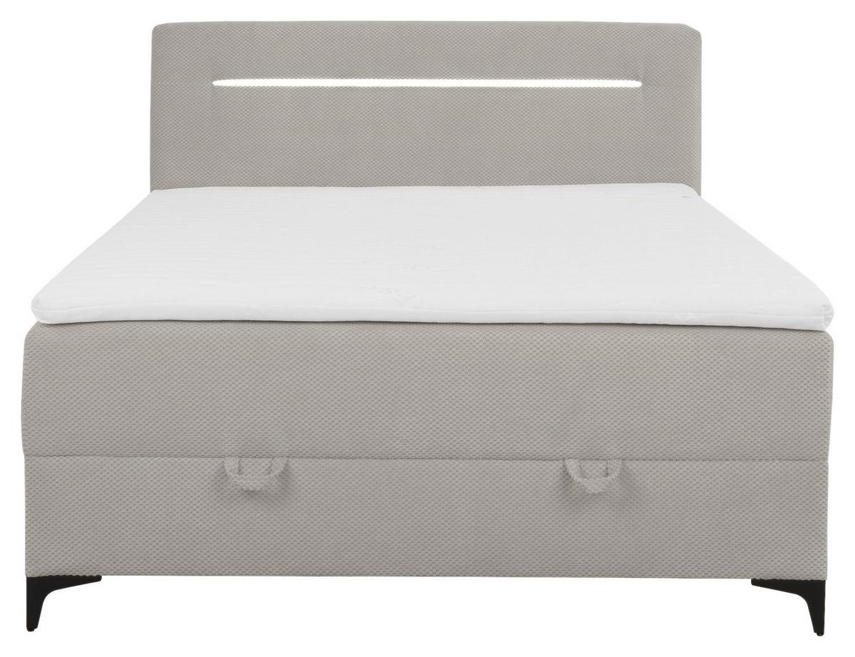 Boxbett Jerry Beige ca. 120x200cm - Beige/Schwarz, KONVENTIONELL, Textil (120/200cm) - Mömax