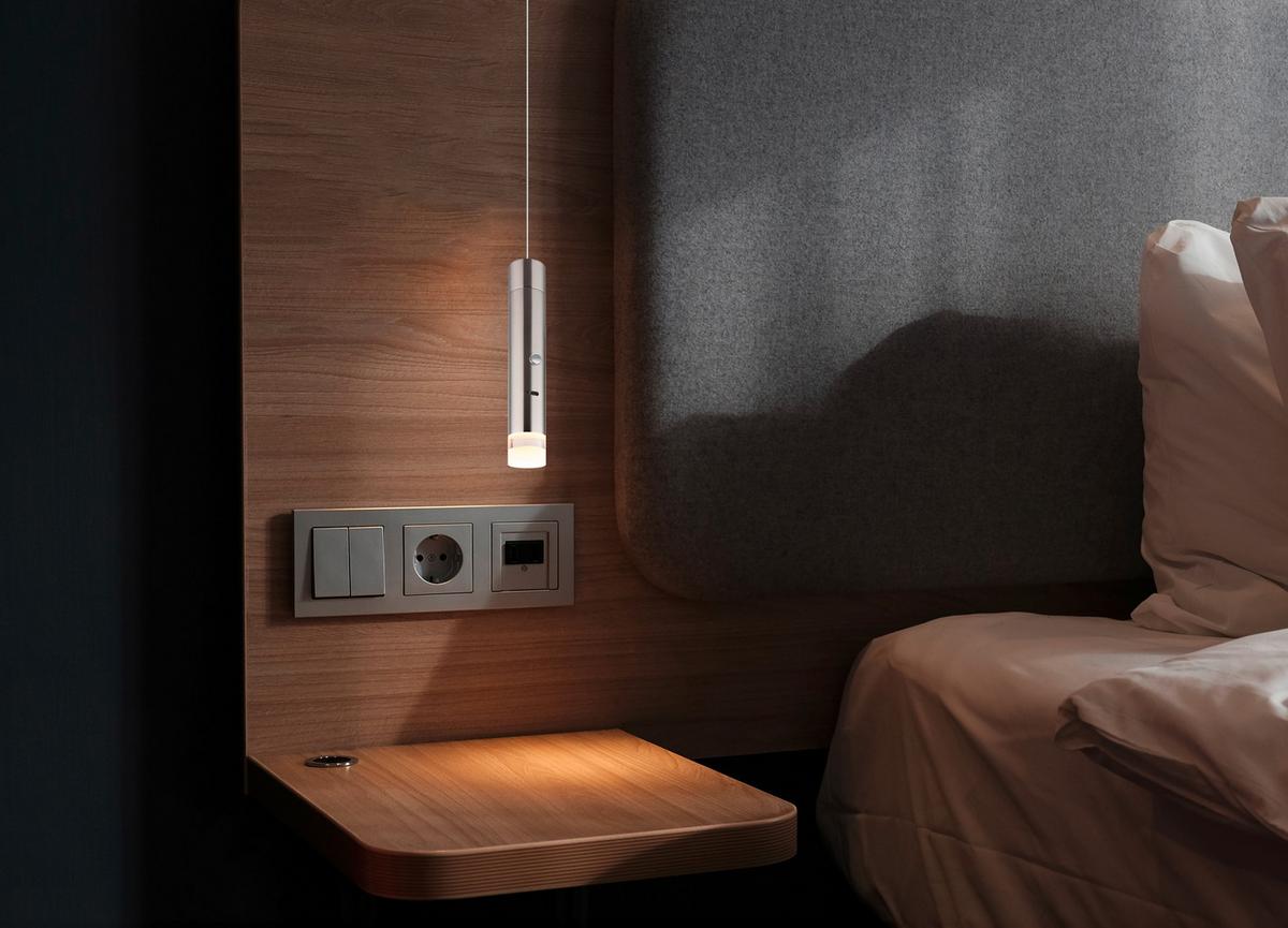 LAMPA WISZĄCA LED 16060N PELO - przejrzysty/kolor niklowy, Design, tworzywo sztuczne/metal (38/120cm) - Globo