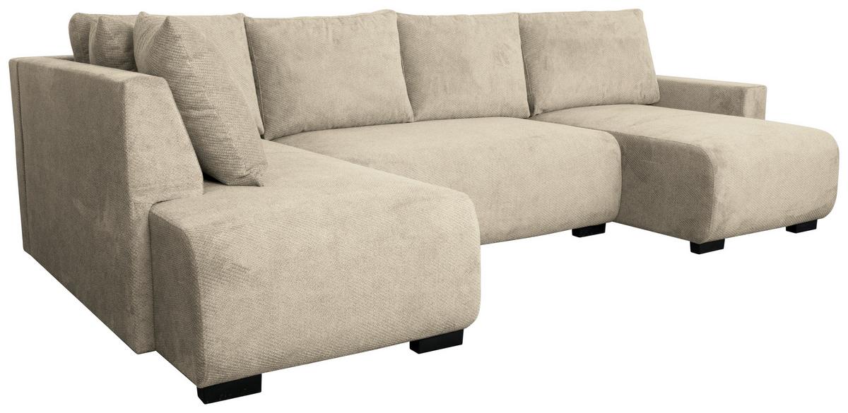 Canapea modulara VERONICE - albastru/bej, Trend, textil (171/313/141cm) - Modern Living