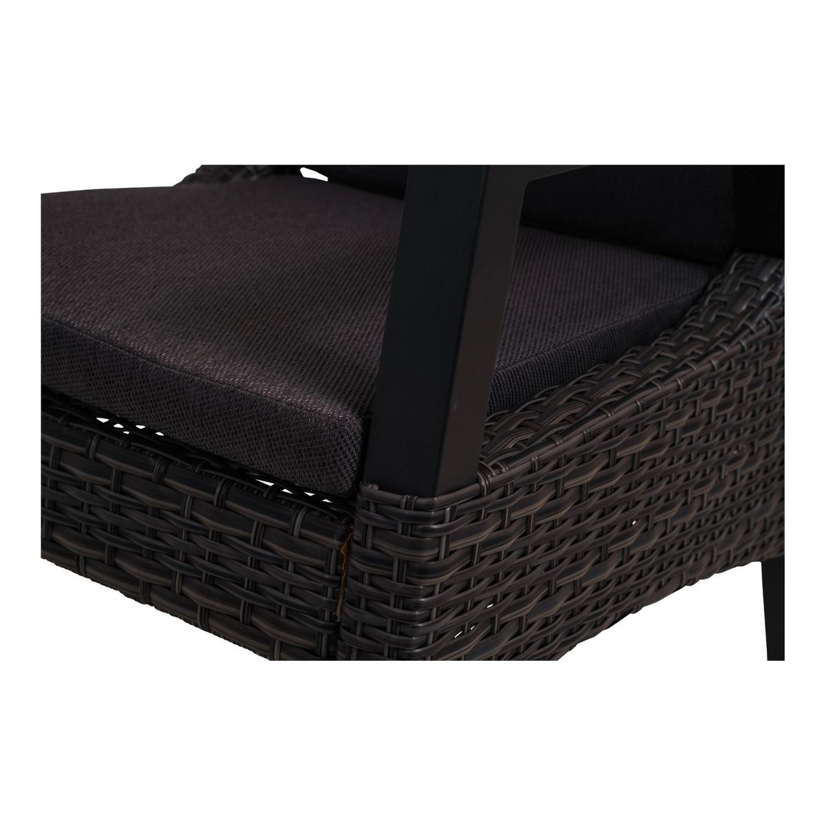 FOTEL OGRODOWY TREVISO FORTE 43400 - antracytowy, Modern, tworzywo sztuczne/metal (61/71/106cm) - Ambia Garden