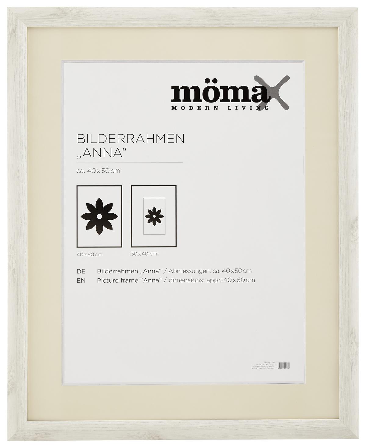 Okvir Za Slike Anna, Bela, 40 X 50 Cm - bela, leseni material (40/50cm) - Modern Living