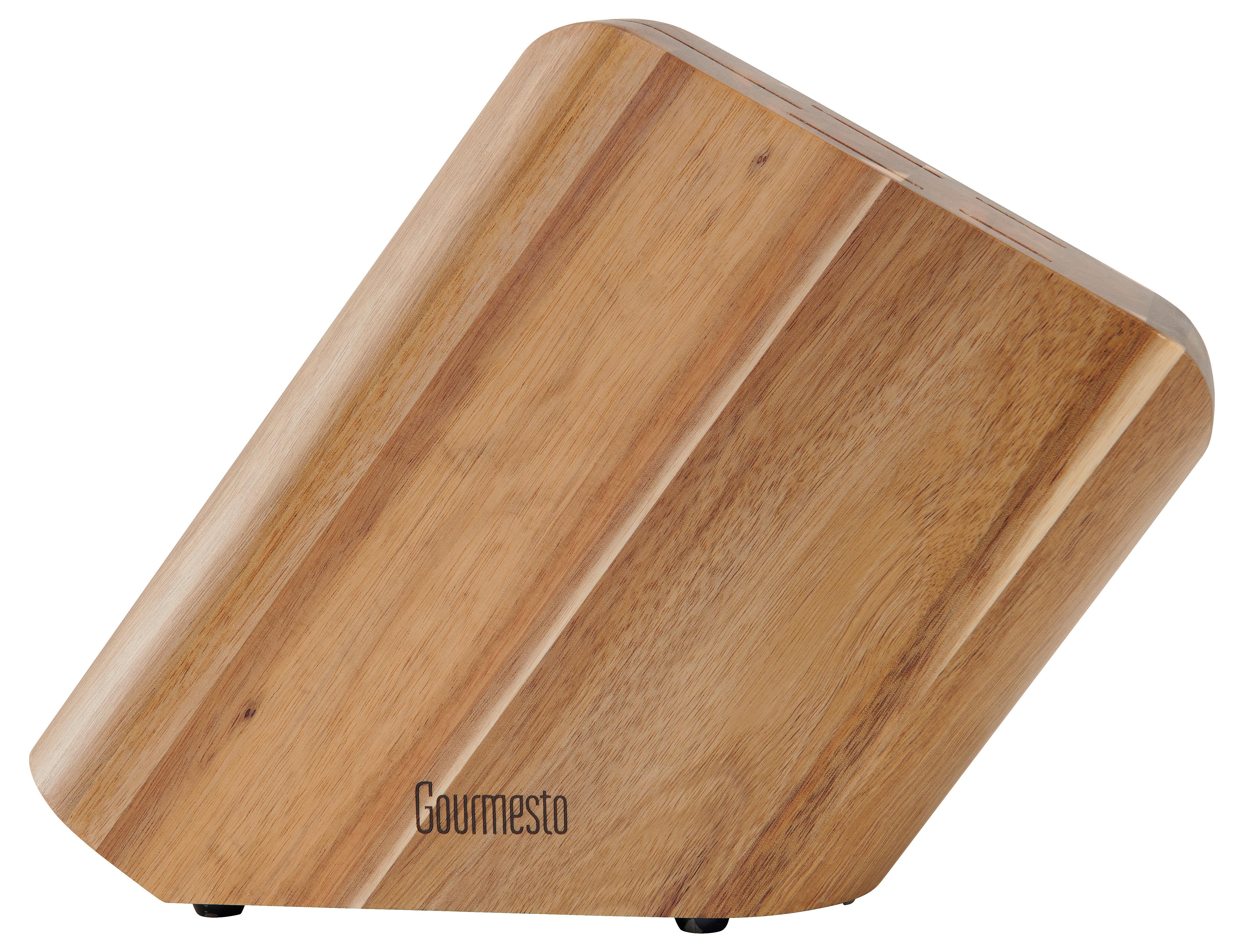 Messerblock Profi Line in Akazienfarben - Akaziefarben, Konventionell, Holz (28,9/8,2/18,7cm) - Gourmesto