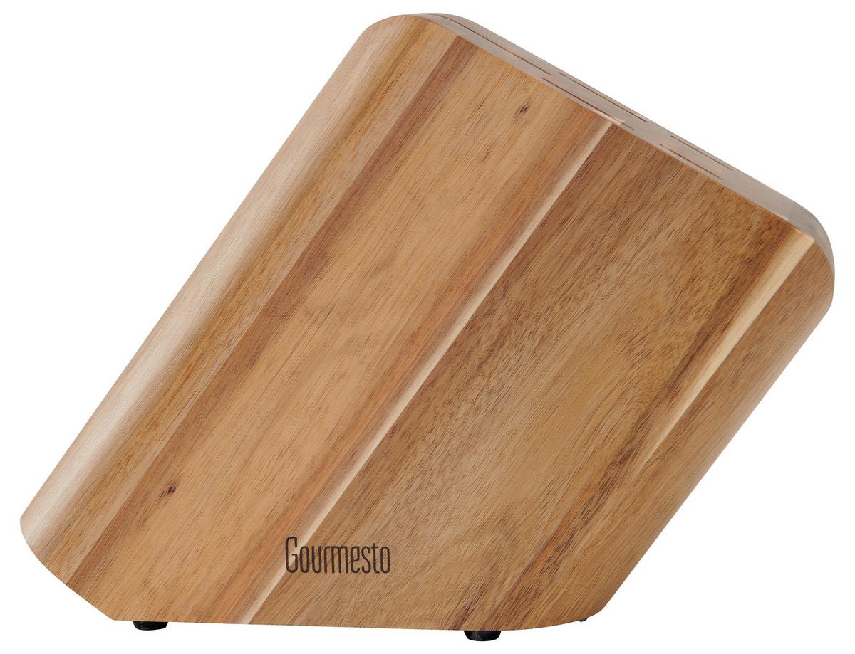 Messerblock Profi Line in Akazienfarben - Akaziefarben, KONVENTIONELL, Holz (28,9/8,2/18,7cm) - Gourmesto