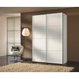 Schwebetürenschrank in Weiß - Alufarben/Weiß, KONVENTIONELL, Holzwerkstoff (150/216/68cm) - Premium Living Schwebetürenschrank in Weiß - Alufarben/Weiß, KONVENTIONELL, Holzwerkstoff (150/216/68cm) - Premium Living