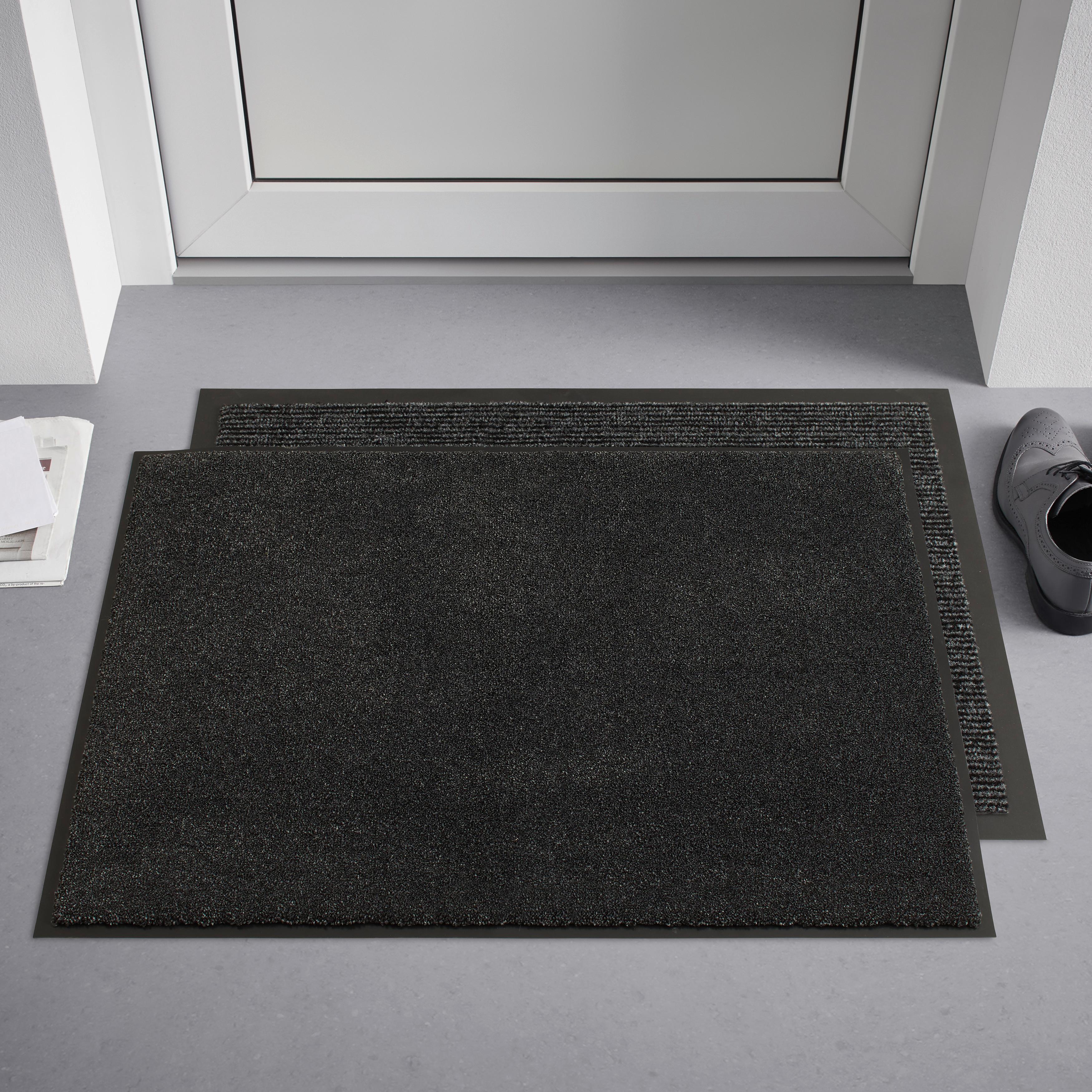 DÖRRMATTA EDEN - antracit, Modern, plast (60/80cm) - Modern Living
