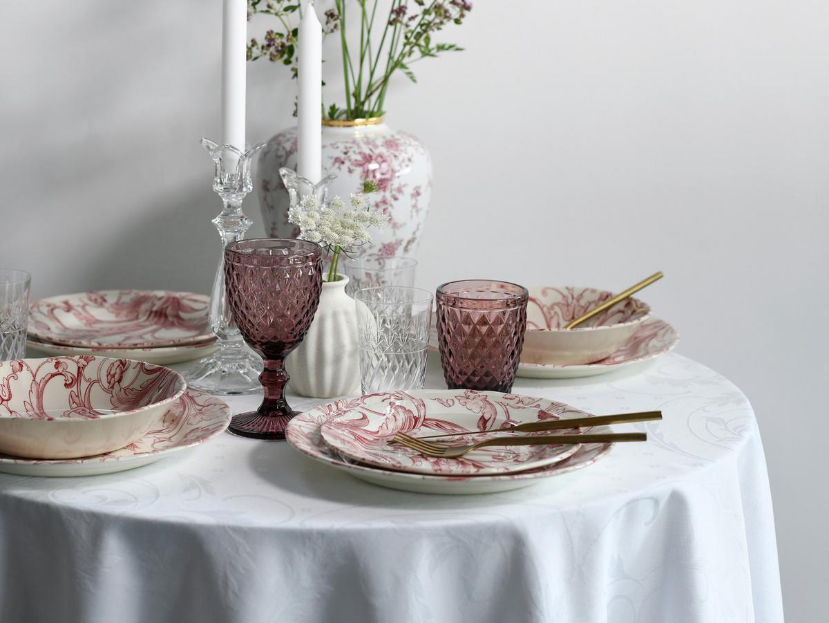 Kombiservice Venecia Weiß/Altrosa, 18-teilig - Altrosa/Weiß, Basics, Keramik (31/30/32cm) - Creatable