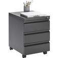 Rollcontainer in Schwarz - Schwarz, Kunststoff/Metall (41/57/50,3cm) - MÖMAX modern living