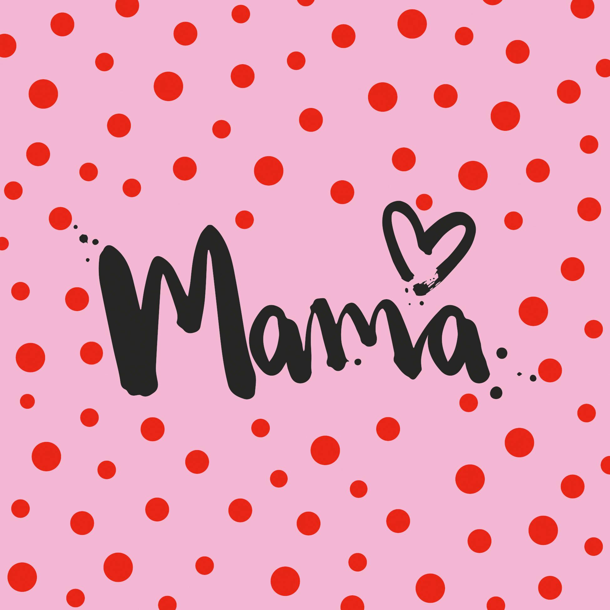 Serviette Mama Rosa ca. 17x17cm - Multicolor, KONVENTIONELL, Papier (17.5/17.5cm) - PPD