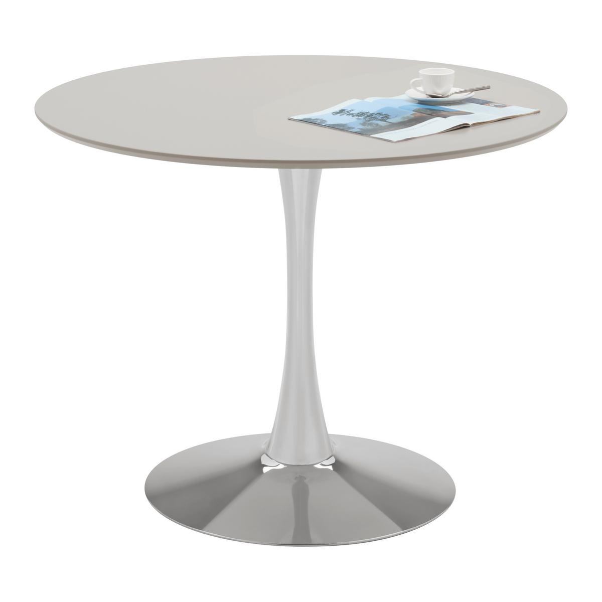 Esstisch Caitlyn Chromfarben - Chromfarben, Design, Holz/Metall (100/75/100cm) - Mömax