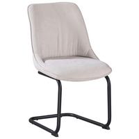 Stuhl Nova Beige - Beige/Schwarz, MODERN, Textil/Metall (51/86/59cm) - Premium Living