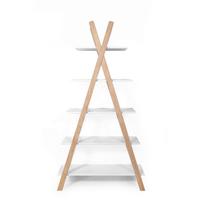 Regal Weiß/Naturfarben - Naturfarben/Weiß, Design, Holz/Holzwerkstoff (90/170/35cm) - Livetastic