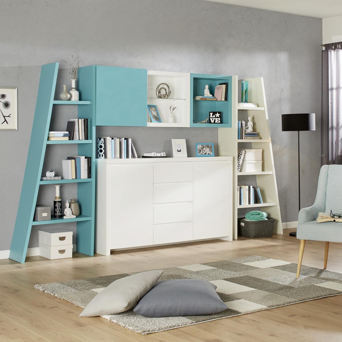 Hängeschrank in Hellblau Hochglanz - Hellblau, MODERN, Holzwerkstoff (60/60/34cm) - Mömax