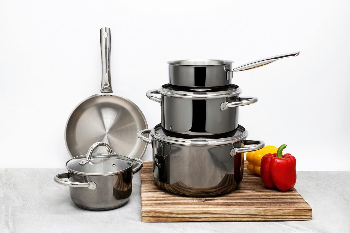 Főzőedénykészlet Ew-Ts-8040s - fekete, Basics, üveg/fém - Echtwerk