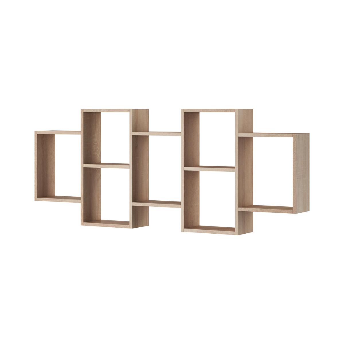 Stenski Regal Trio, Barva Hrasta - hrast sonoma, Basics, leseni material (160,8/65/18cm) - P & B