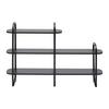 HYLLA BEND -EXKLUSIV- - svart, Modern, metall/trämaterial (115/72/27cm) - Mömax