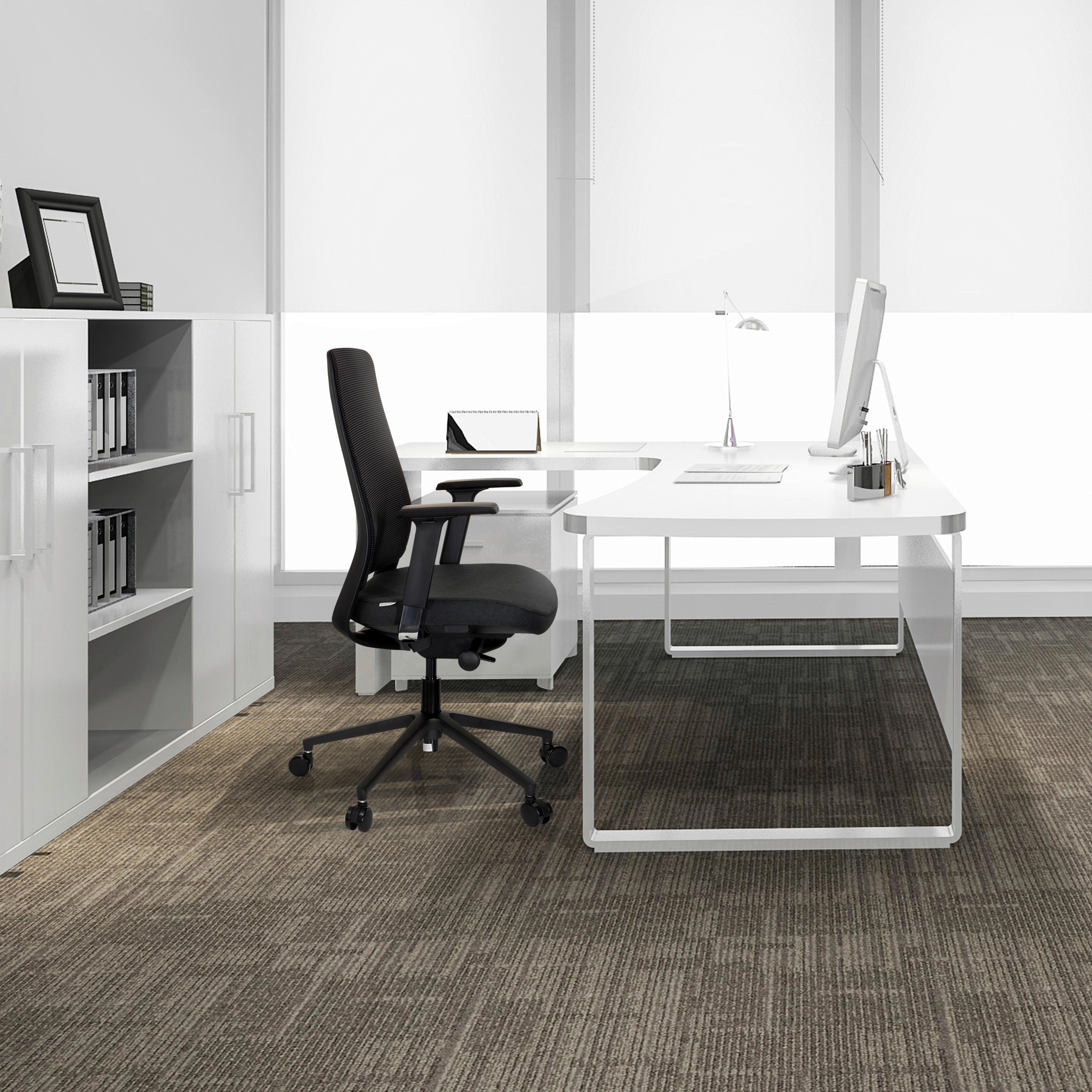Pisarniški Stol Chiaro T1 Black, Črna - črna, Moderno, umetna masa/tekstil (68/117/60cm) - MID.YOU