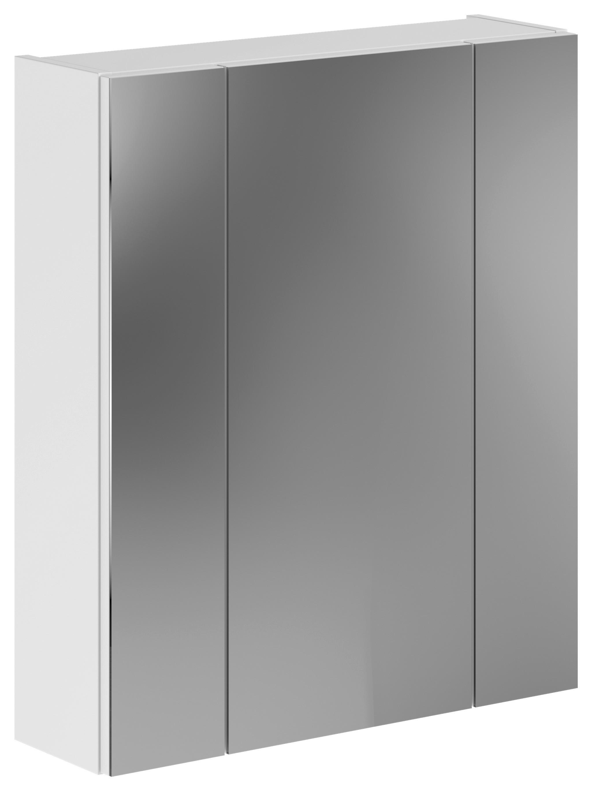 Omara Z Ogledalom Linus, 60x70 Cm, Bela - bela, Moderno, steklo/leseni material (60/70/18cm) - MID.YOU
