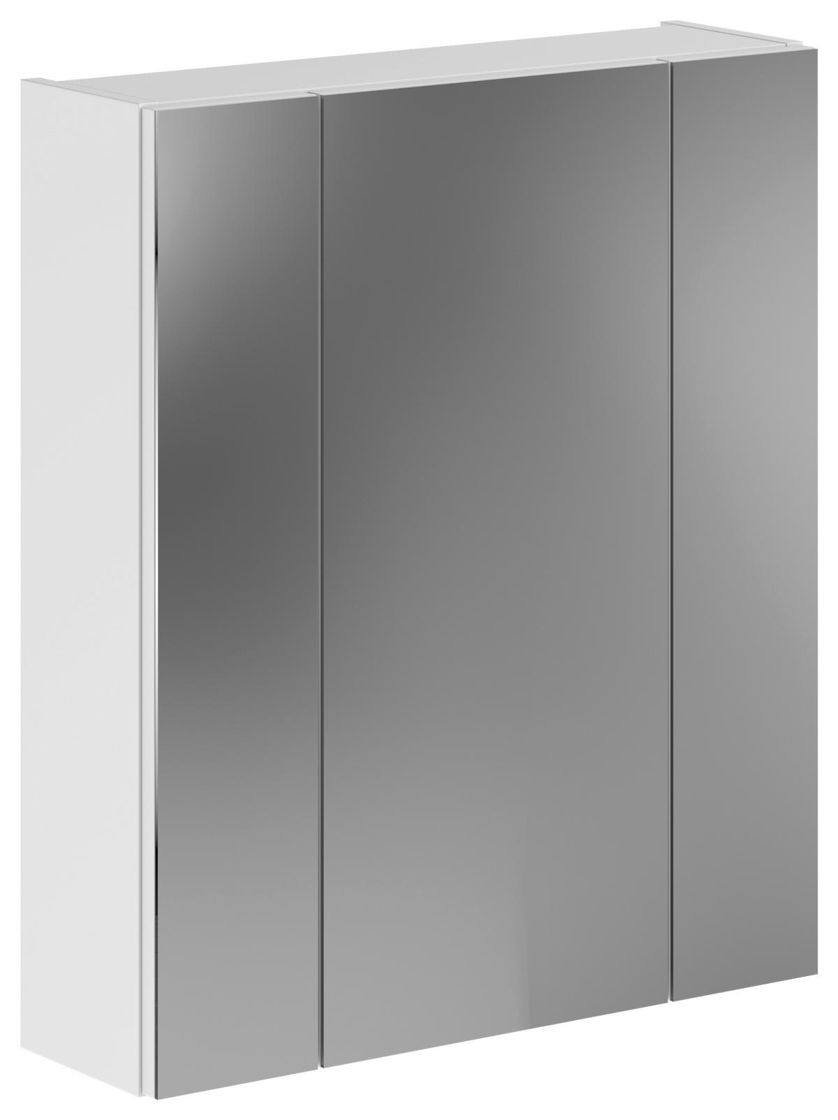 Omara Z Ogledalom Linus, 60x70 Cm, Bela - bela, Moderno, steklo/leseni material (60/70/18cm) - MID.YOU